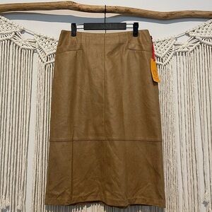 NWT Ruby Rd. Minimalistic Bohemian Bazaar Wheat Snake Skin Print Skirt Sz 8